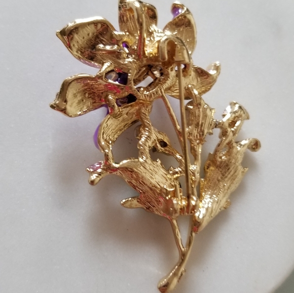 Lavender Floral Brooch / Pendant *NWT* - Picture 2 of 4